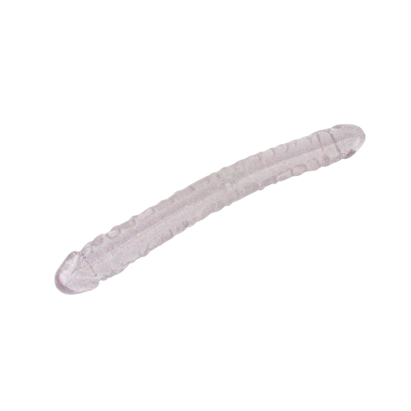 Dubbelhövdad Ultra-clear Glitter Dildo Dubbelhövdad Ultra-clear Glitter Dildo