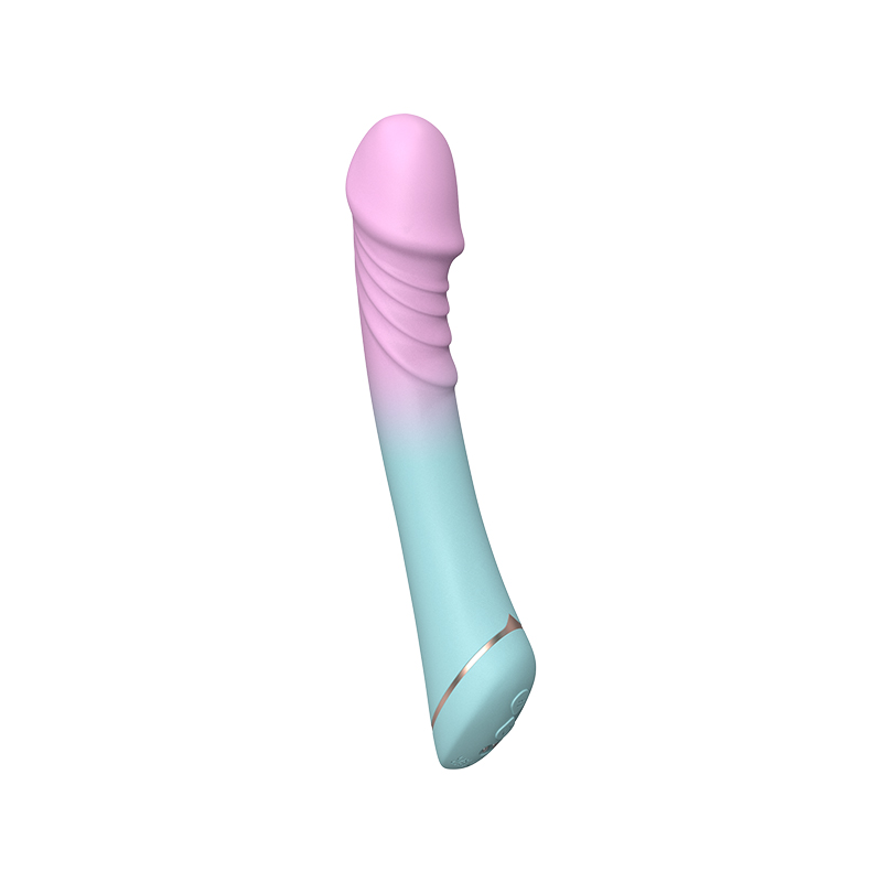 Gradient Färg Vibrator Med Dildo Huvud