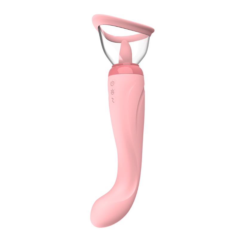 Slickande vibrator med sugande pump